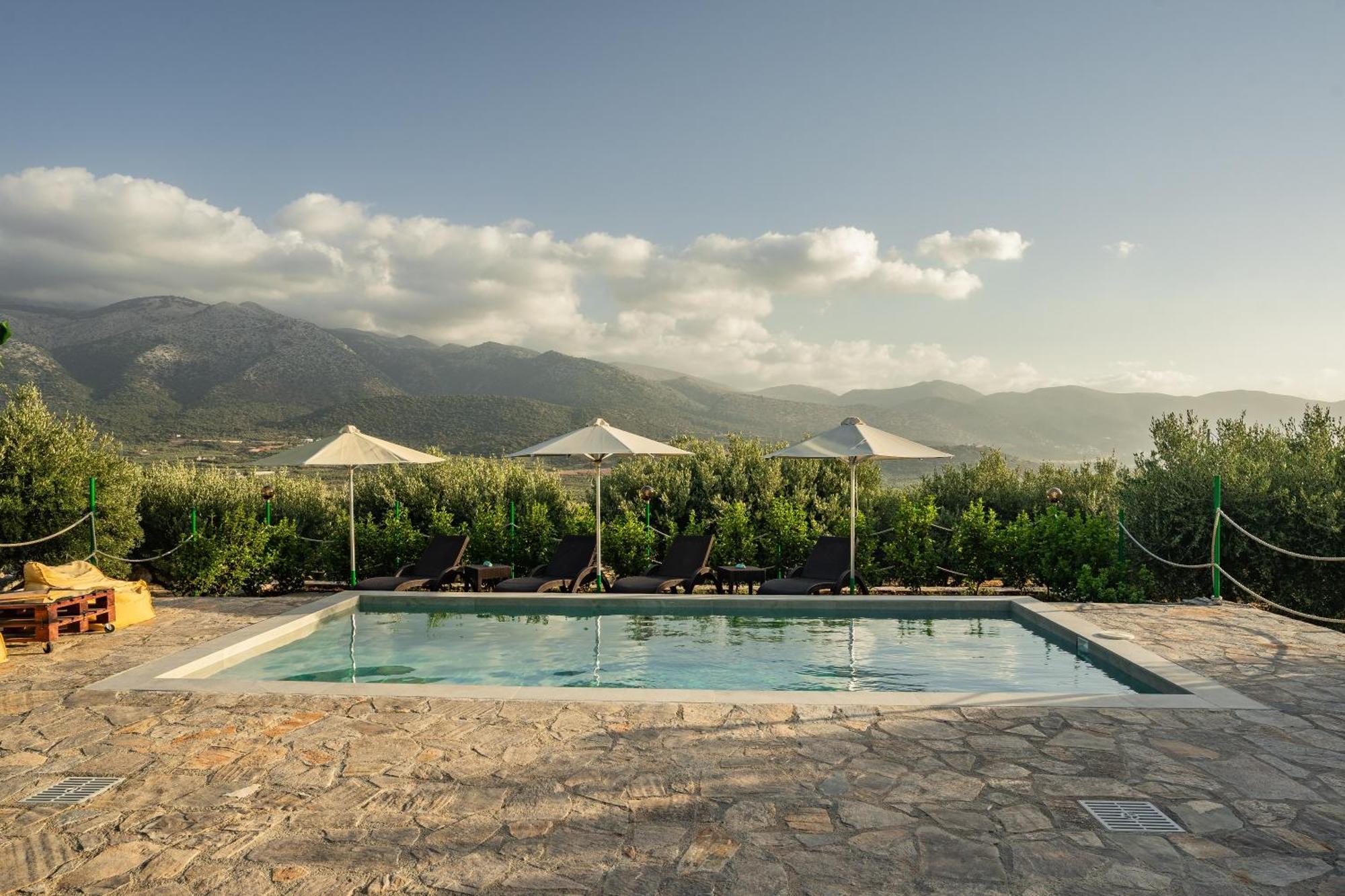 Villa Aktis With Freshwater Pool And Sea View Sissi  Bagian luar foto