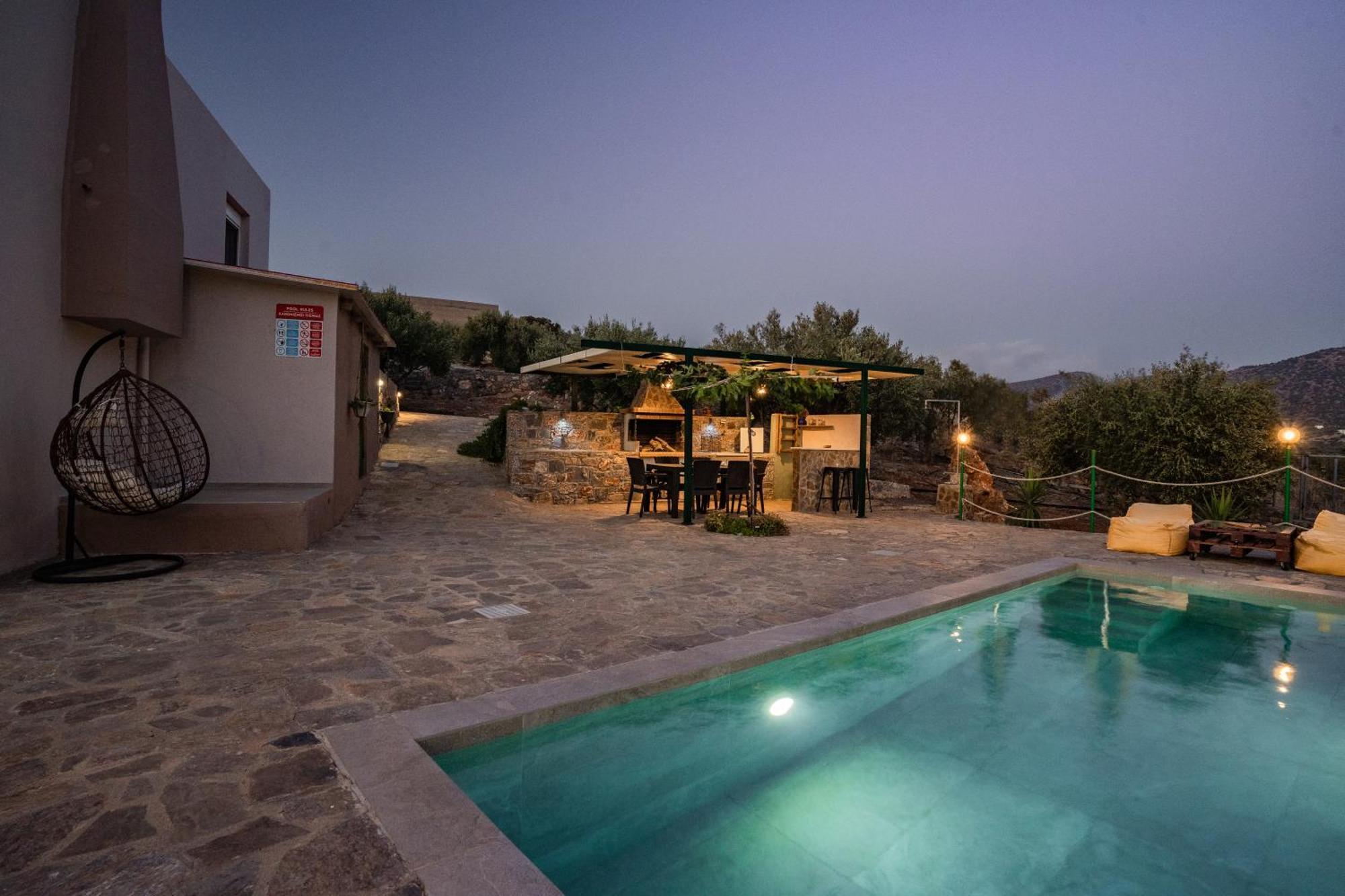 Villa Aktis With Freshwater Pool And Sea View Sissi  Bagian luar foto